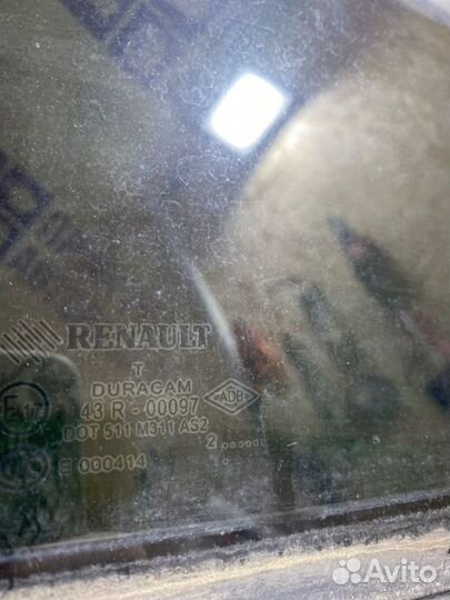 Стекло двери заднее правое Renault Fluence седан