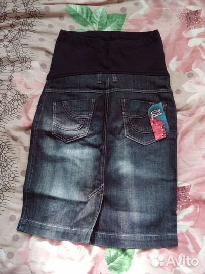 Юбка джинсовая для беременных