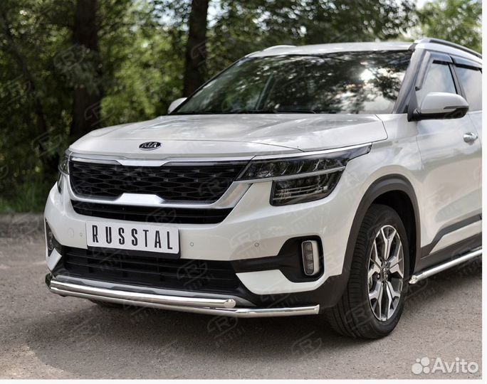 Защита переднего бампера KIA seltos