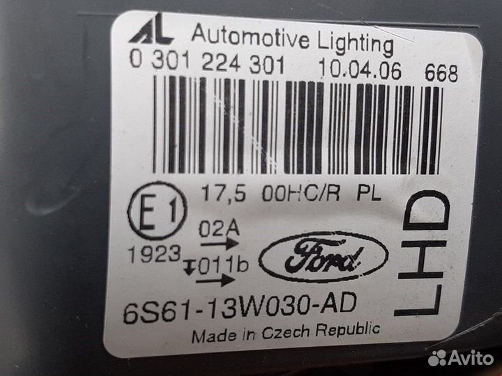 Фара передняя для Ford Fiesta 5 1320349