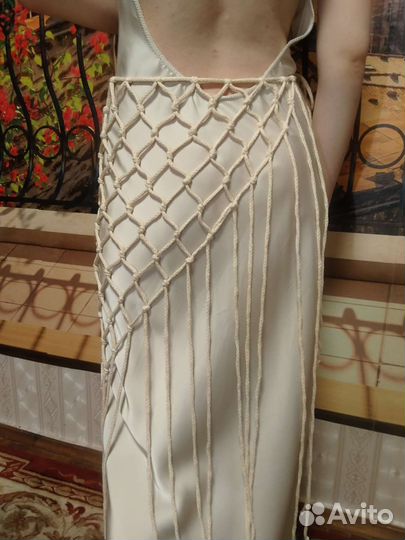 Сетка на пояс-макраме