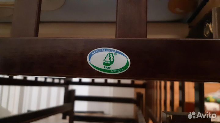 Детская кроватка с маятником Можга+ортопед. матрас