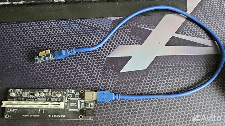 Райзер PCIe x1 на PCI