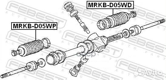 Пыльник рейки рулевой правый без г/у Mitsubishi