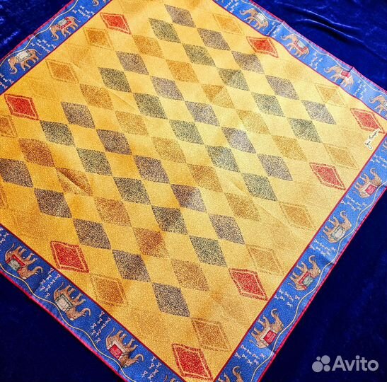 Шелковый платок Jim Thompson Тайский шелк Слоны