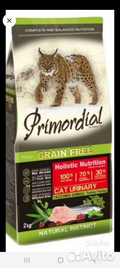 Primordial 6кг корма для кошек и котят разные