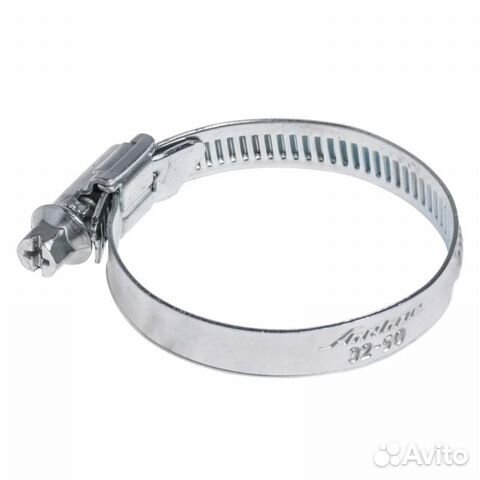 Хомут 32-50/9 мм, червячный, оцинкованный (w1), 1