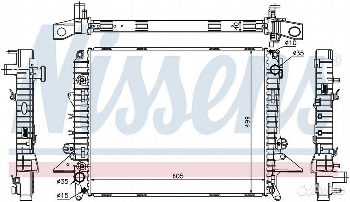 Радиатор охлаждения двс land rover discovery (2005