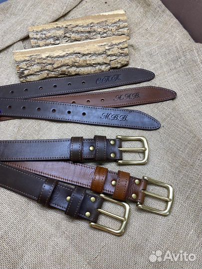 Ремень из натуральной кожи (ручная работа)