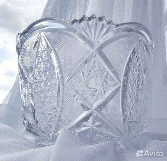 Ваза конфетницы хрустальная СССР