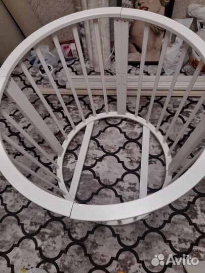Детская кроватка трансформер круглая