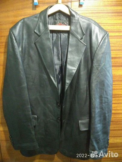 Кожаный пиджак мужской