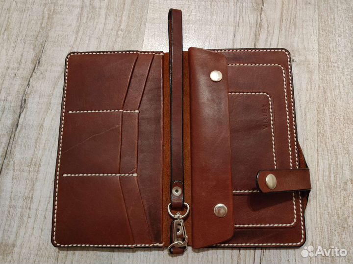 Клатч из натуральной кожи ручной работы