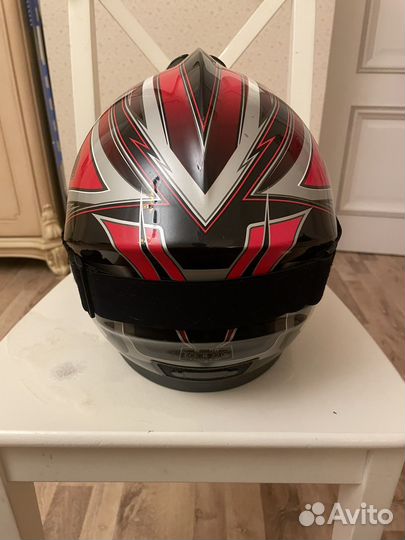 Мотошлем кроссовый с очками