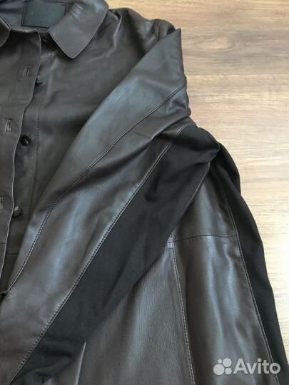 Кожаная рубашка женская