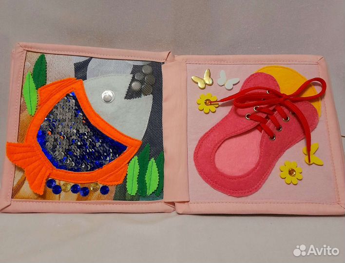 Развивающая книжка из фетра для детей