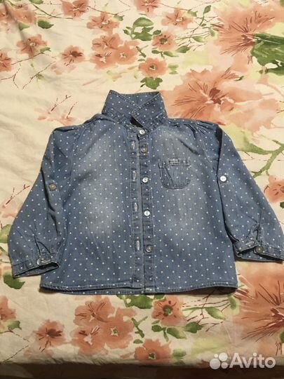 Джинсовая рубашка, топ и туника для девочки