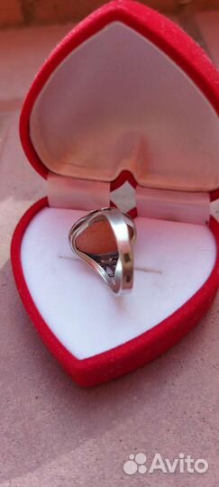 Серебряное кольцо с сердоликом 875 СССР