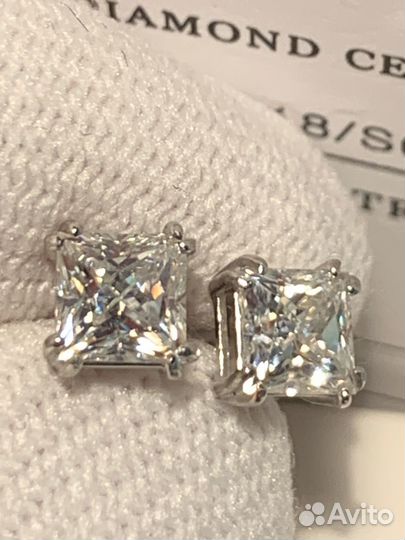 Муассанит Бриллиант Принцесса 1.6 ct