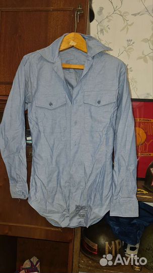 Рубашка из шабрэ USN США - 1987г