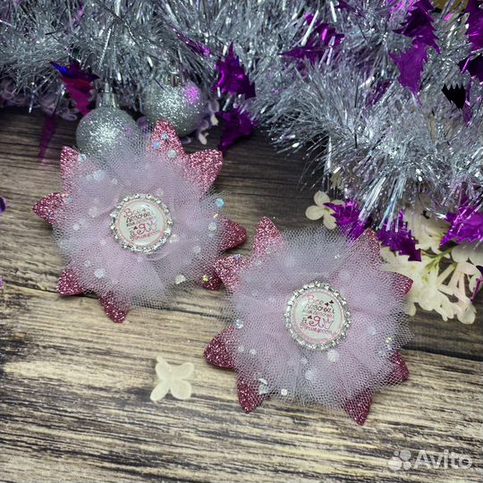 Резинки и заколки к новому году