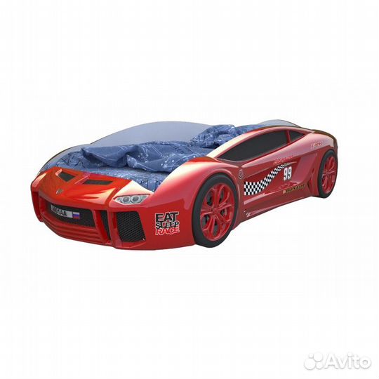 Кровать-машина Ламба Next Красная 2