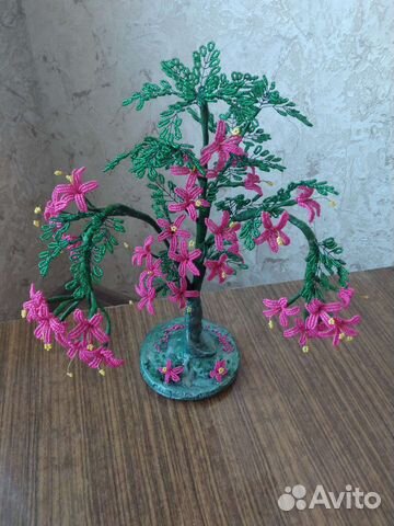 Деревья и цветы из бисера