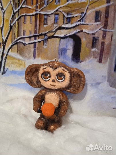 Ёлочная ватная игрушка 