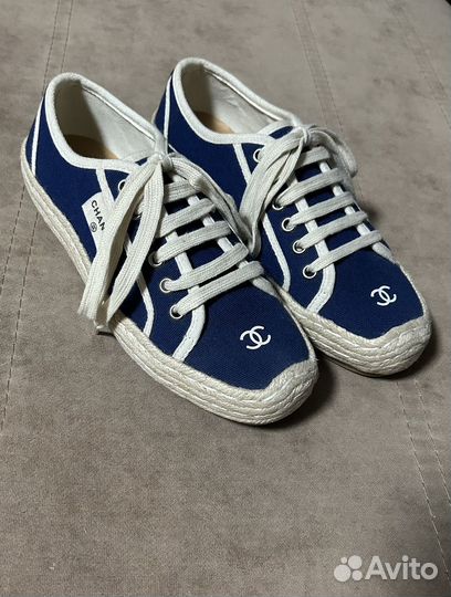Эспадрильи Chanel синие