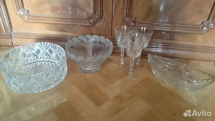 Хрусталь посуда фруктовница ваза конфетница