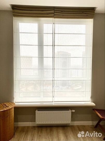 Римские шторы + Тюль