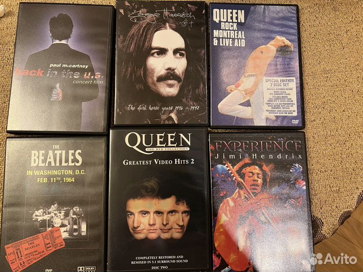 DVD Beatles, Rolling Stones, Queen, Eric Clapton