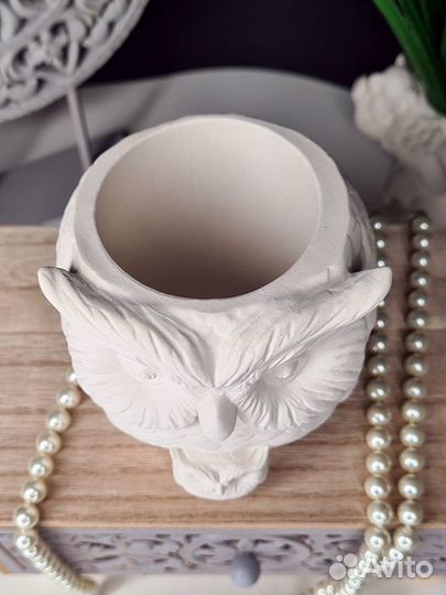 Декоративное кашпо статуэтка Сова подарки сувениры