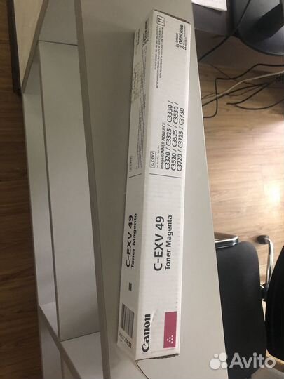 Картридж canon c-exv 49 пустой