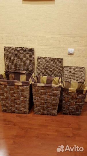 Корзины новые интерьерные плетеные