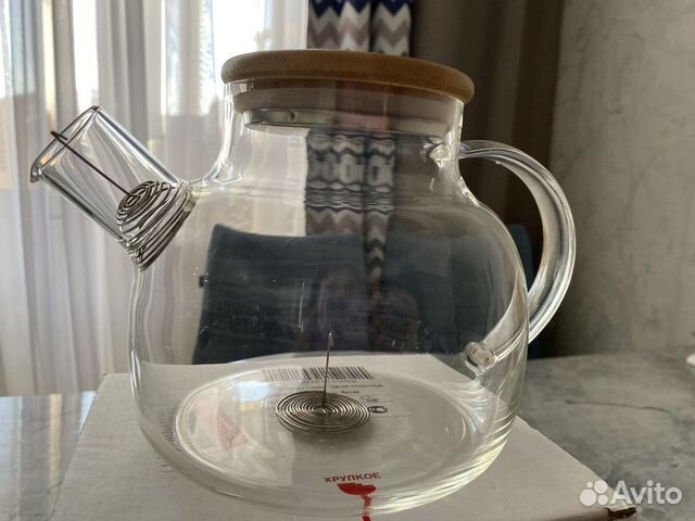 Чайник заварочный стеклянный новый