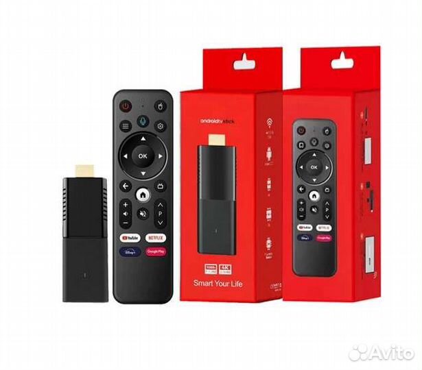 Смарт Тв-приставка TV Stick 4 с Android 10/2/16Гб