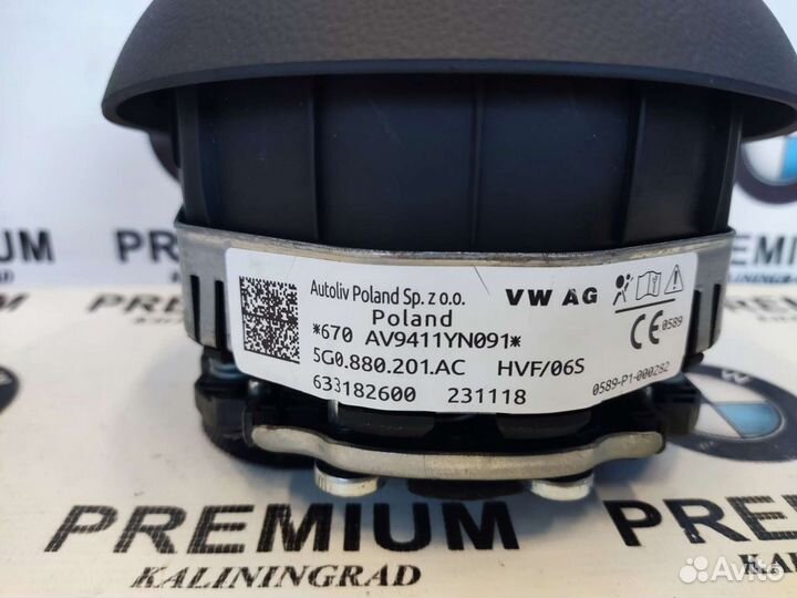 Подушка SRS golf7 R R-line GTI GTR GTD tiguan