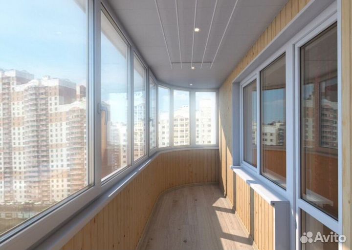 Остекление балконов и лоджий под ключ G6531