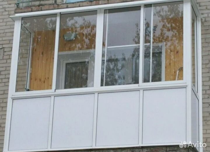 Остекление раздвижное с расширением