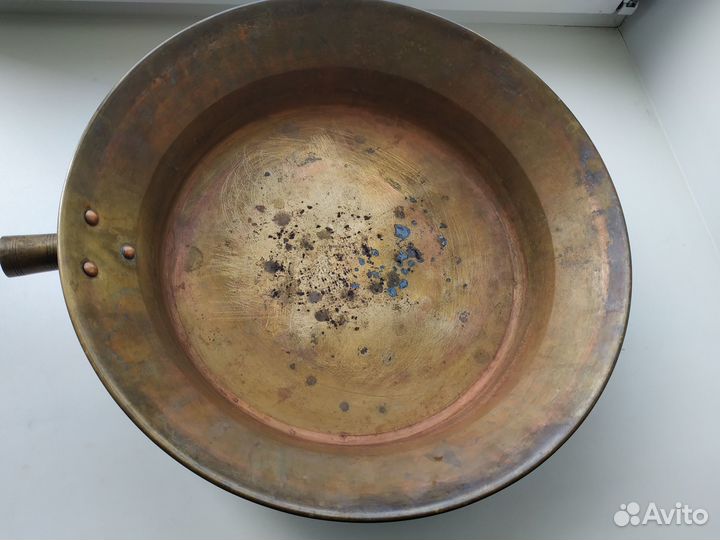 Старинный латунный таз