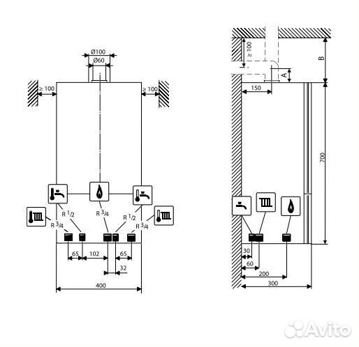 Buderus Logamax U072-24K газовый котёл двухконтурн