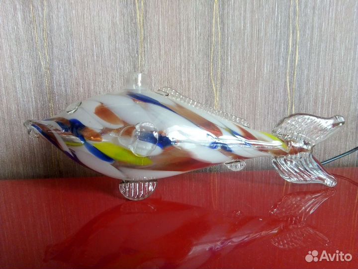 Штоф рыба, цветное стекло СССР