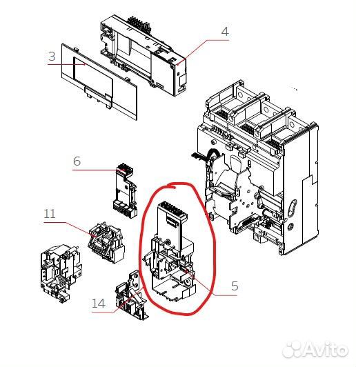 Держатель реле T7M-X1