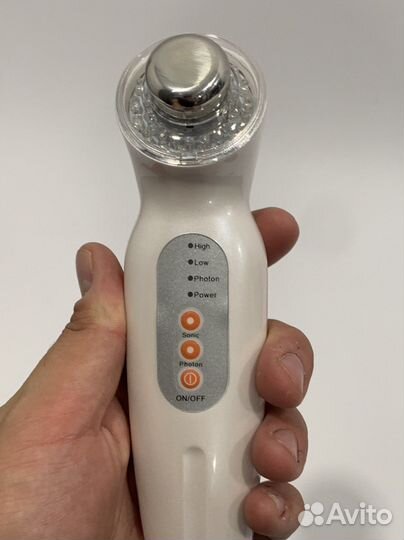 Массажёр для лица ультразвуковой со светотерапией