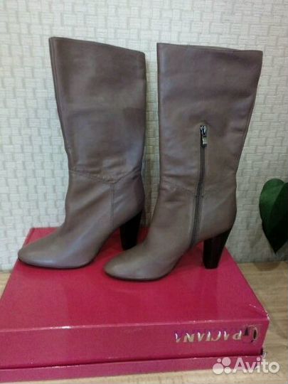 Кожаные сапоги