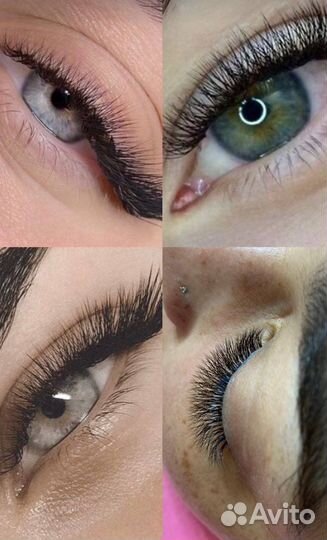 Наращивание ресниц, маникюр, педикюр