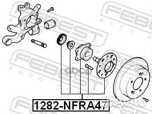 Ступица задняя 1282nfra47 Febest