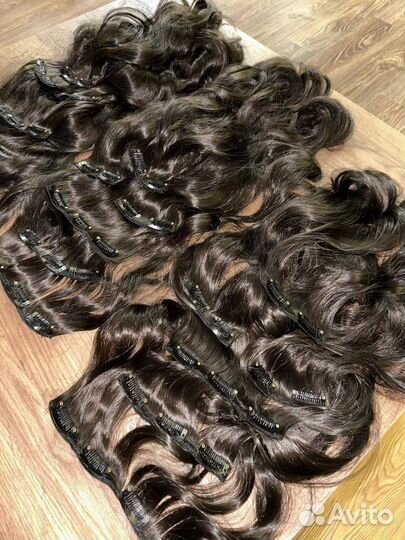 Волосы на заколках искусственные