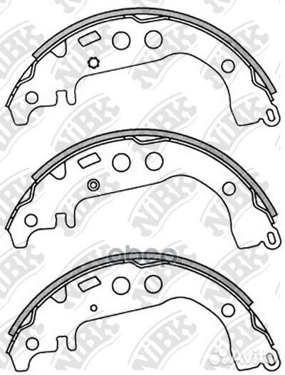 Колодки тормозные барабанные зад FN2342 NiBK